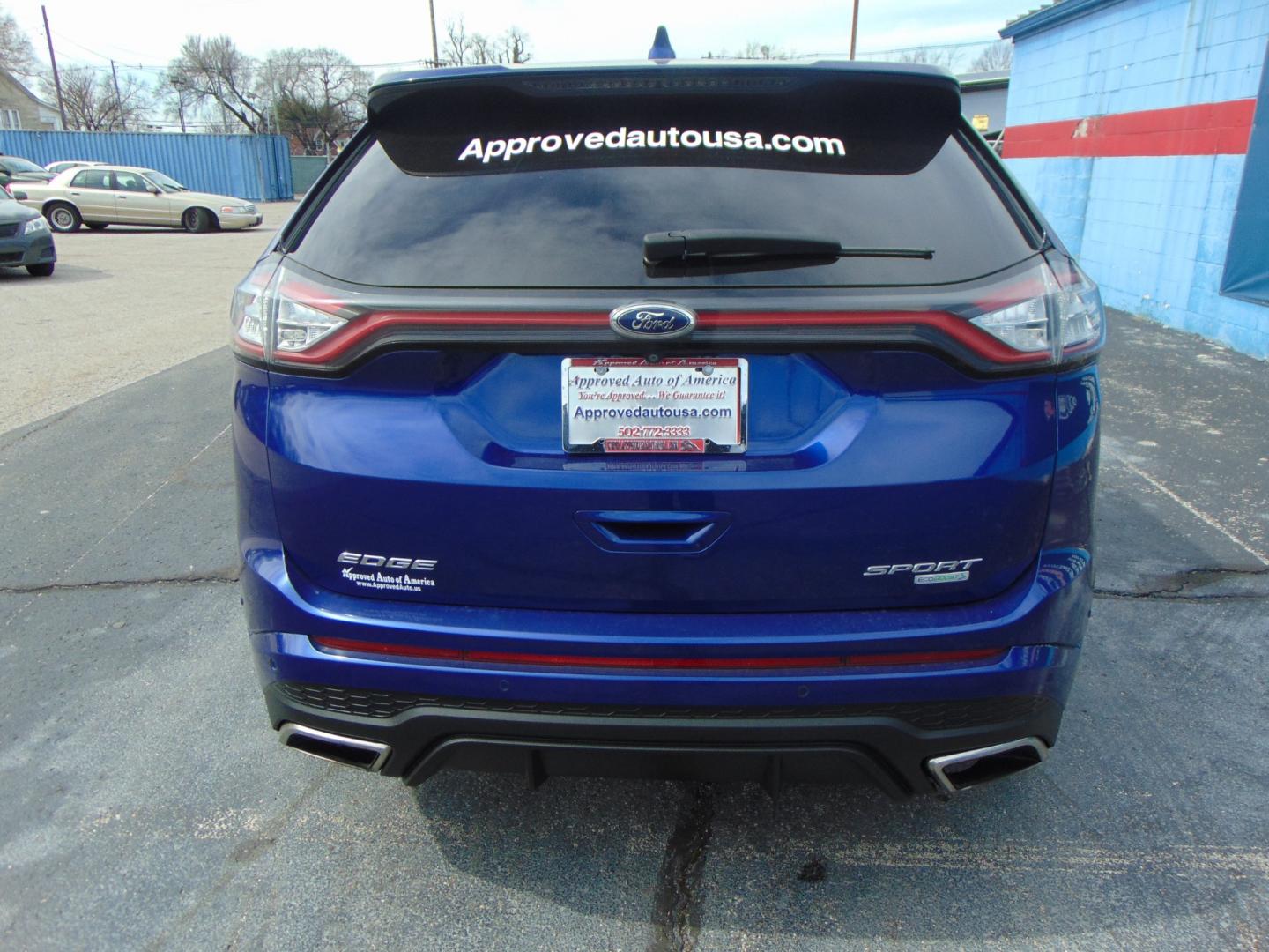 2015 Blue Ford Edge (2FMTK3AP1FB) with an V6 EcoBoost Twin Turbo 2.7L engine, Auto, 6-Spd SelShft transmission, located at 2105 Dixie Hwy, Louisville, KY, 40210, (502) 772-3333, 38.220932, -85.795441 - Photo#11